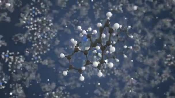 Molécule d'Amitriptyline. Modèle moléculaire, animation 3D sans couture en boucle — Video