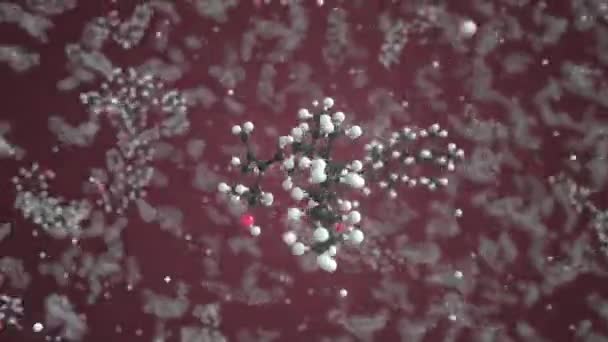 Molécule d'Ergocalciférol. Modèle moléculaire, animation 3D sans couture en boucle — Video