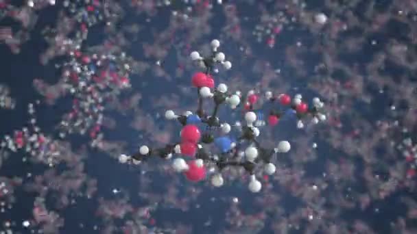 4月の分子だ。分子モデル。シームレス3Dアニメーションのループ — ストック動画