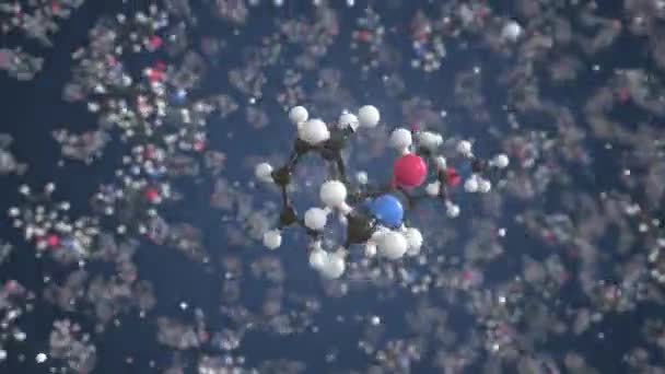 Ephedrine molecule. Molecular model. Looping seamless 3d animation — Stock Video