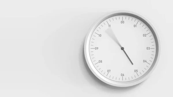 白い壁の時計、 3Dレンダリング — ストック写真