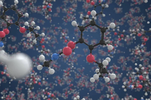 Propoksit molekülü, top ve sopa moleküler modeli. Bilimsel 3D görüntüleme — Stok fotoğraf