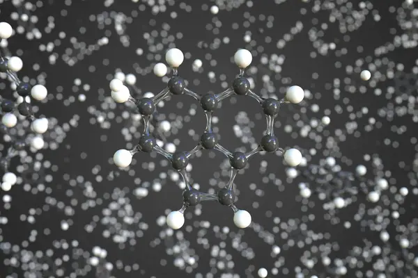 Ακεναφαιθυλένιο μόριο. Εννοιολογικό μοριακό μοντέλο. Χημική 3d απόδοση — Φωτογραφία Αρχείου