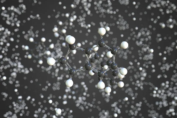 Ινδικό μόριο, επιστημονικό μοριακό μοντέλο, 3d rendering — Φωτογραφία Αρχείου