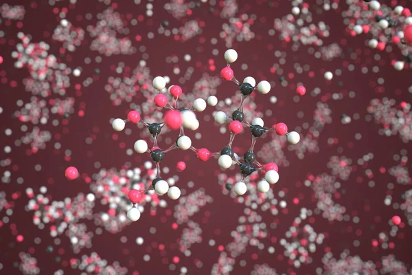 Molekuła maltozy wykonana z kulek, konceptualny model molekularny. Chemiczne renderowanie 3d — Zdjęcie stockowe