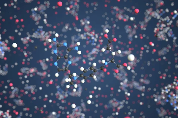 Molécula de metotrexato. Modelo molecular, conceitual 3d renderização — Fotografia de Stock