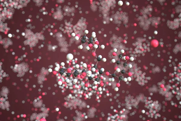 Molécule de glycogène faite avec des boules, modèle moléculaire scientifique. rendu chimique 3d — Photo