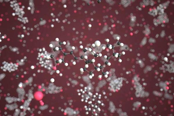 Molecola di vitamina D, modello molecolare concettuale. rendering scientifico 3d — Foto Stock