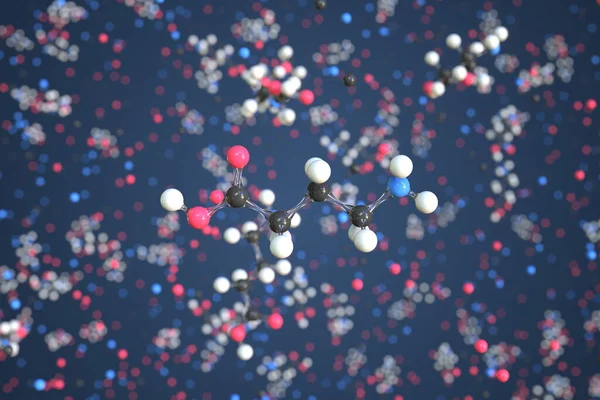 Gamma-Aminobuttersäure-Molekül hergestellt mit Kugeln, konzeptuelles molekulares Modell. Chemische 3D-Darstellung — Stockfoto