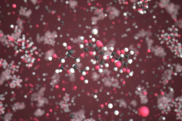 Molécula de dextrina, modelo molecular conceptual. Renderização 3d química — Fotografia de Stock