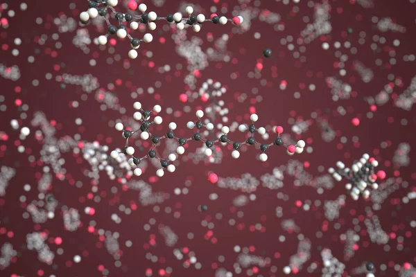 Μόριο ρετινοϊκού οξέος. Μοριακό μοντέλο, εννοιολογική 3d απόδοση — Φωτογραφία Αρχείου