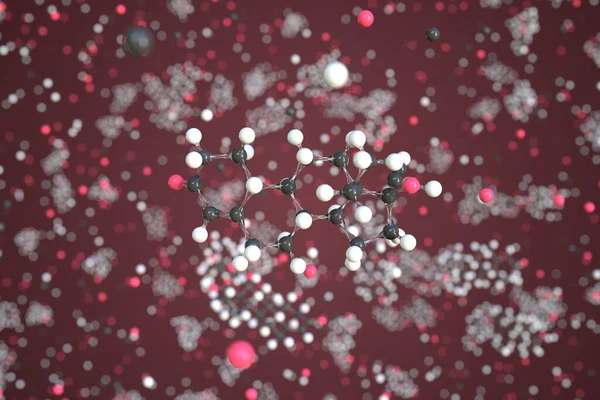 Molécule de Levonorgestrel. Modèle moléculaire, rendu 3D conceptuel — Photo