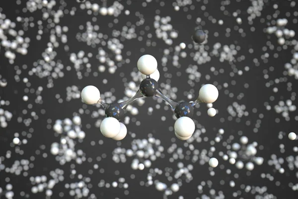 Propane molecule made with balls, scientific molecular model. Chemical 3d rendering — Stock Photo, Image