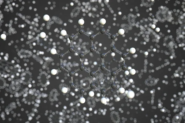 Coronene molecule made with balls, conceptual molecular model. Chemical 3d rendering — Stock Photo, Image