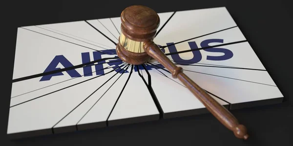 Logo of AIRBUS збитий суддями Гавелем. Суд пов "язав редакційну статтю 3d рендеринг — стокове фото