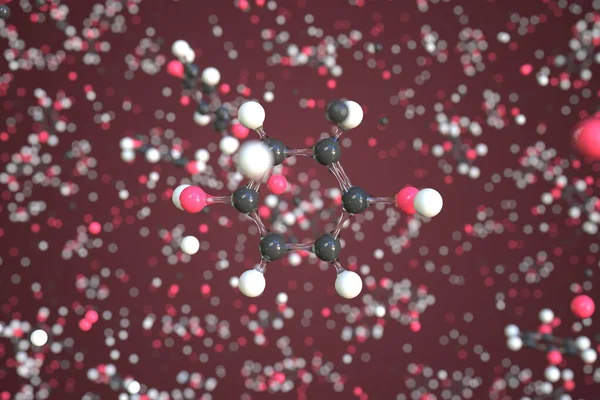 ヒドロキノン分子、概念分子モデル。化学3Dレンダリング — ストック写真