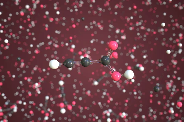 タンパク質酸分子、概念分子モデル。化学3Dレンダリング — ストック写真