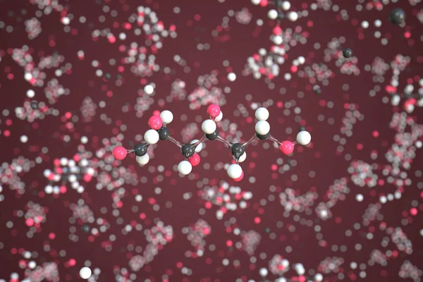 Cząsteczka mannozy, naukowy model molekularny, renderowanie 3d — Zdjęcie stockowe