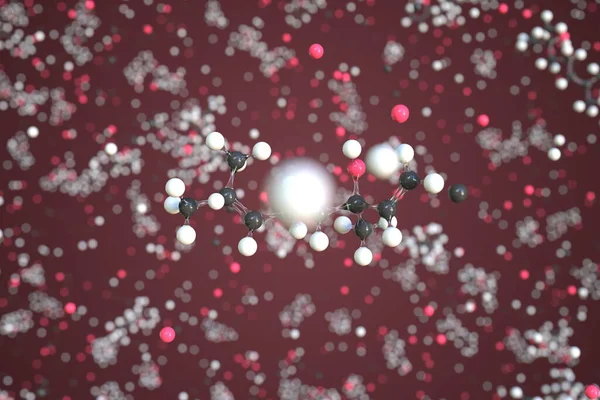 リナロールの分子、概念分子モデル。科学的な3Dレンダリング — ストック写真