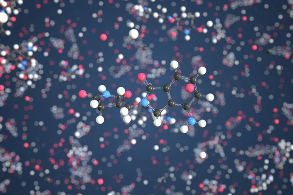 レナリドマイド分子。概念分子モデル。化学3Dレンダリング — ストック写真