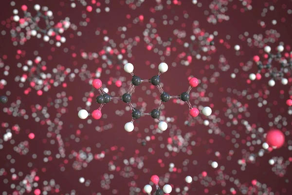 テレフタル酸分子概念分子モデル。化学3Dレンダリング — ストック写真