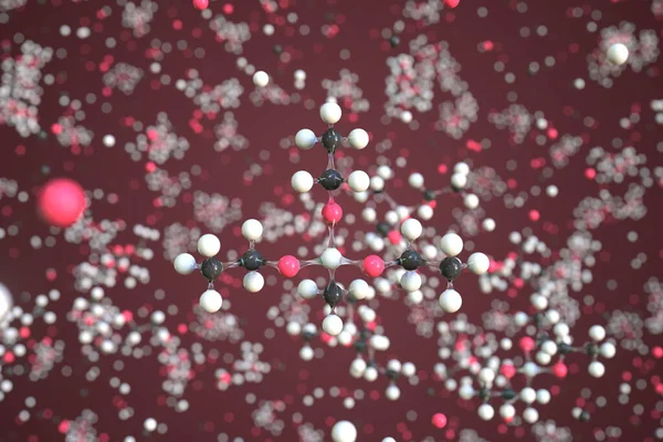 Molecule of methyltriethoxysilane, conceptual molecular model. Scientific 3d rendering — Zdjęcie stockowe