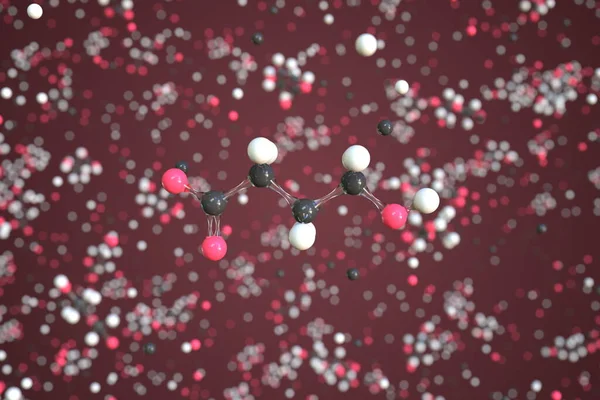 Molecule of gamma-hydroxybutyrate, conceptual molecular model. Scientific 3d rendering — Φωτογραφία Αρχείου