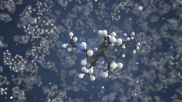 Molécule de xylométazoline. Modèle moléculaire. Boucle sans couture animation 3d — Video