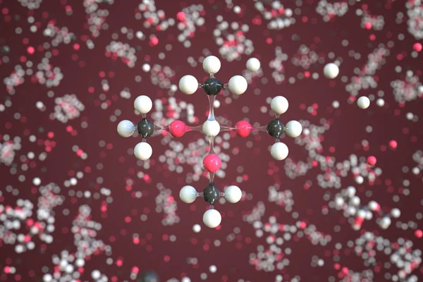 甲基三甲氧基硅烷的分子分子，概念分子模型。科学3D渲染 — 图库照片