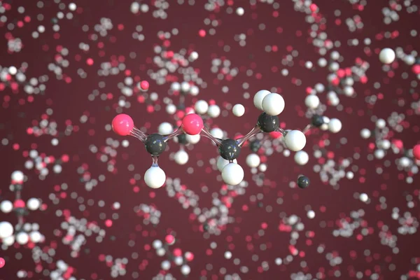 エチル化分子、概念分子モデル。化学3Dレンダリング — ストック写真