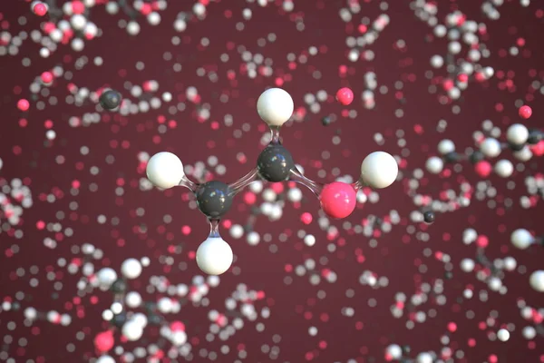Polyvinylalkoholmolekül, konzeptionelles molekulares Modell. Chemische 3D-Darstellung — Stockfoto