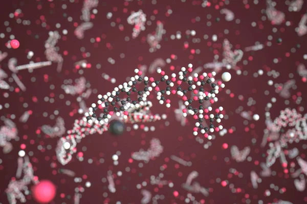 Molécula de digitonina feita com bolas, modelo molecular conceitual. Renderização 3d química — Fotografia de Stock