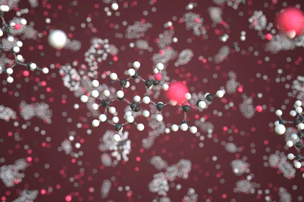 Молекула Скларела, виготовлена з кульок, наукова молекулярна модель. Хімічний 3d рендеринг — стокове фото