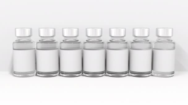 关于药瓶的信件组成STEROID文字，概念3D动画 — 图库视频影像