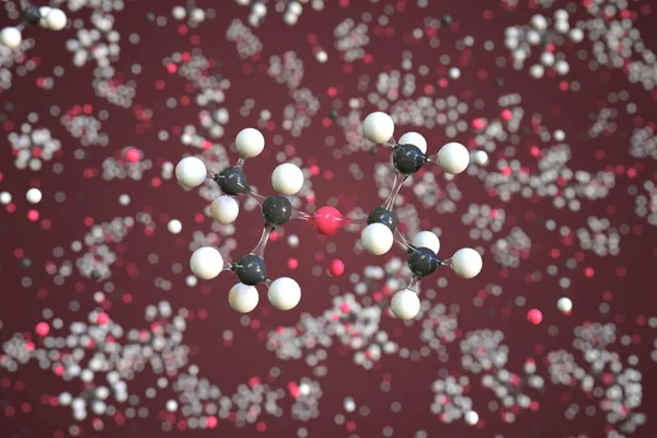 Molekuła eteru diizopropylowego, konceptualny model molekularny. Naukowe utylizacje 3d — Zdjęcie stockowe
