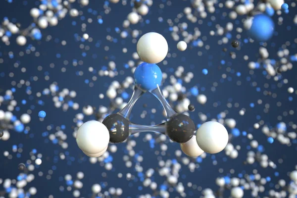 Polyethylenimine molecule made with balls, conceptual molecular model. Chemical 3d rendering — Stock Photo, Image
