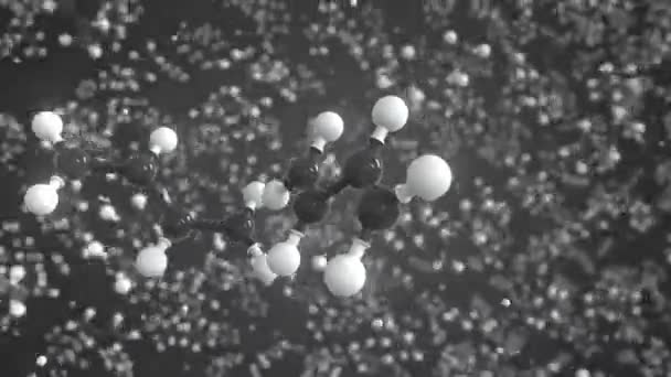 Molecola di 1,3-butadiene, modello molecolare concettuale. Concettuale loop animazione 3d — Video Stock