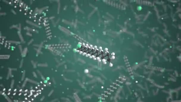 염화 염화물의 분자 구조, 개념적 분자 모델. 과학적 벌목 3d 애니메이션 — 비디오