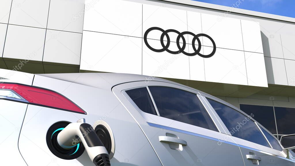 Logo and the electric car plug