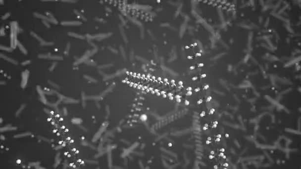 Μόριο ντοκοζάνης φτιαγμένο με μπάλες, επιστημονικό μοριακό μοντέλο. Χημικό looping 3d animation — Αρχείο Βίντεο