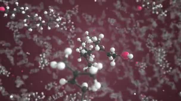 Μόριο Φάρνεσολ, εννοιολογικό μοριακό μοντέλο. Χημικό looping 3d animation — Αρχείο Βίντεο