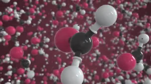 Molécula de formaldeído feita com bolas, modelo molecular científico. química looping 3d animação — Vídeo de Stock