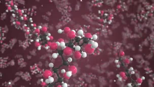 Mannose μόριο, επιστημονικό μοριακό μοντέλο, looping 3d animation — Αρχείο Βίντεο