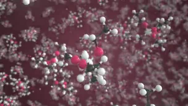 Μοριακό κύτταρο μεθυλοτριαιθοξυσιλάνης, εννοιολογικό μοριακό μοντέλο. Επιστημονική looping 3d animation — Αρχείο Βίντεο