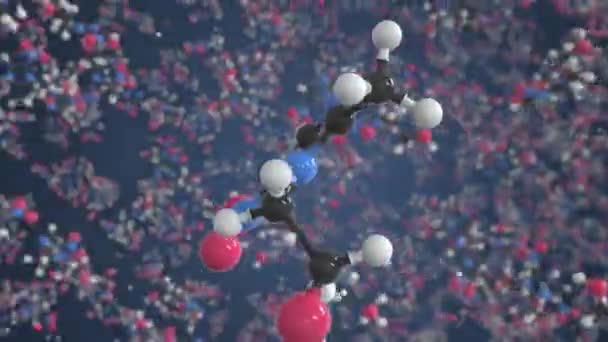 メトロニダゾール分子。概念分子モデル。化学ループ3Dアニメーション — ストック動画