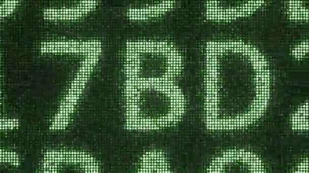 Текст PERSONAL DATA, зроблений з багатьма символами на екрані комп'ютера, 3d анімація — стокове відео