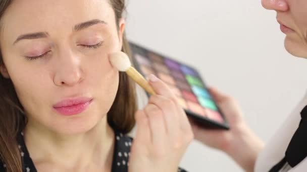 Profesionální make-up — Stock video