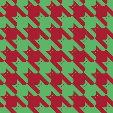 Catstooth in Red and Green clipart