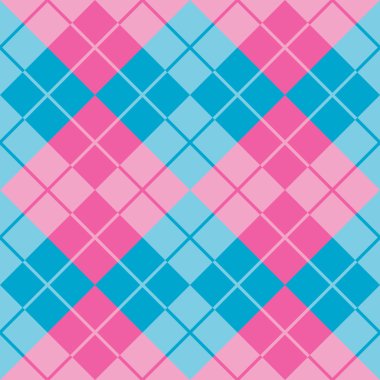 Argyle pembe ve mavi