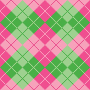 Argyle pembe ve yeşil